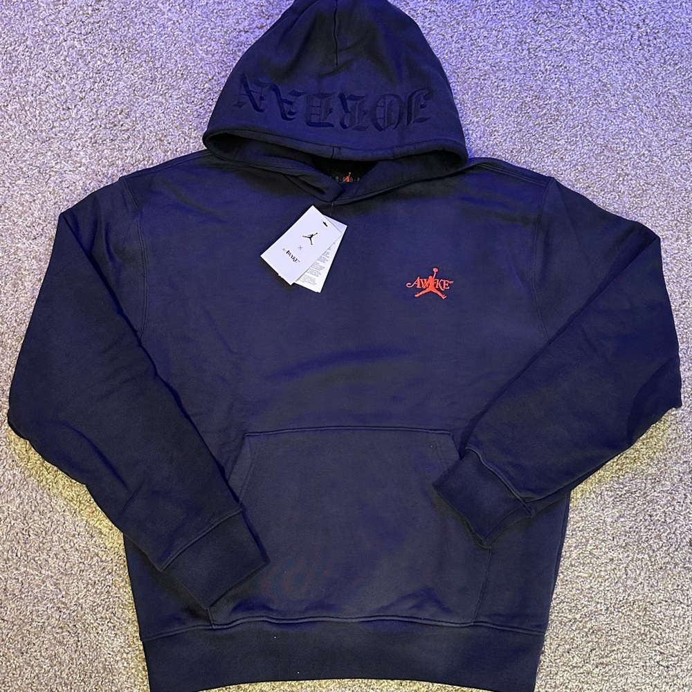 Jordan X Awake Black Hoodie with Red Logo NWT​